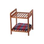 MK Bamboo handdoekenrek 2 etages 30 x 30 x 35 cm bruin, Huis en Inrichting, Badkamer | Badtextiel en Accessoires, Ophalen of Verzenden