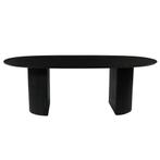 Mangohouten Eettafel Maeve 210x100 cm zwart, Huis en Inrichting, Tafels | Eettafels, Verzenden, Nieuw, Industriële meubels, Overige vormen