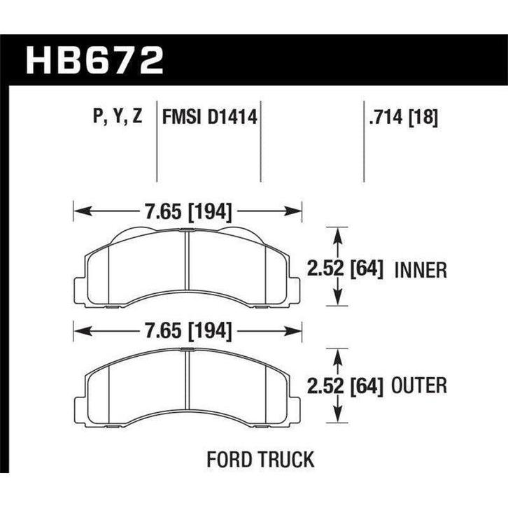 Hawk 10-11 Ford Expedition/F-150 SVT Raptor / 10-11 F-150, Auto-onderdelen, Remmen en Aandrijving, Ophalen of Verzenden
