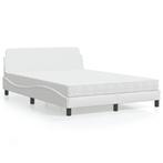 vidaXL Bed met matras kunstleer wit 120x200 cm, Huis en Inrichting, Slaapkamer | Bedden, Overige materialen, Verzenden, Wit, Nieuw