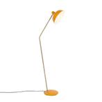 Retro vloerlamp geel met brons - Milou, Nieuw, Overige materialen, 100 tot 150 cm, Retro