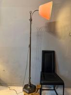 Staande lamp - Messing, Textiel - leeslamp
