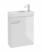 Toiletmeubel Keno 50 x 23 cm Hoogglans Wit Fonteinmeubel, Verzenden, Nieuw, Wastafel