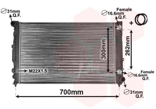RADIATOR VOOR AUDI A4 B5 1994-1998 4B0121251R, Auto-onderdelen, Airco en Verwarming, Nieuw, Ophalen of Verzenden