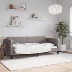 vidaXL Slaapbank 90x200 cm stof taupe, 90 cm, Eenpersoons, Verzenden, Nieuw