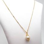 Ketting met hanger - 18 karaat Geel goud Parel