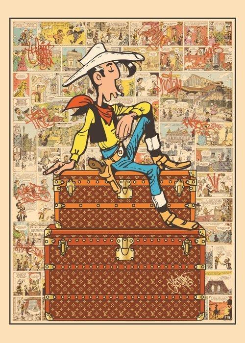 Kobalt - Nothing but Vuitton - Lucky Luke (Comics series), Antiek en Kunst, Kunst | Designobjecten