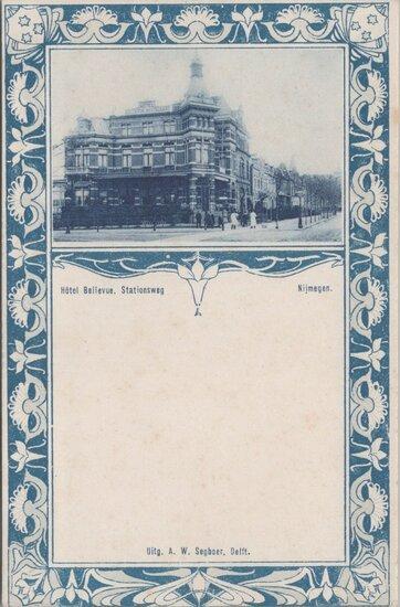 NIJMEGEN - Hotel Bellevue. Stationsweg, Verzamelen, Ansichtkaarten | Nederland, Verzenden