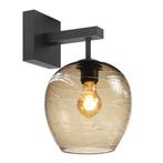 Highlight Wandlamp Glazen lampenkap 22cm Amber E27 Apple, Nieuw, Ophalen of Verzenden, Glas