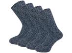 4 paar Geitenwollen sokken - Jeansblauw