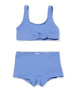HEMA Kinderbikini rib blauw, Verzenden, Nieuw