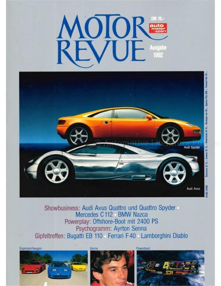 1992 MOTOR REVUE JAARBOEK DUITS, Boeken, Auto's | Folders en Tijdschriften