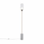 Art Deco vloerlamp messing met helder glas - Rid, Nieuw, Glas, Art Deco, 150 tot 200 cm