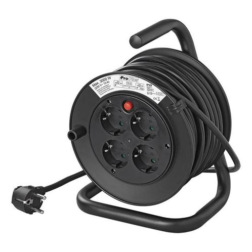 ProPlus Kabelhaspel - 4 aansluitingen - 15 meter - met st..., Doe-het-zelf en Verbouw, Elektra en Kabels, Nieuw, Ophalen of Verzenden