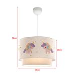 [lux.pro] Design hanglamp Lurgan E27 wit met eenhoorn motief, Kinderen en Baby's, Kinderkamer | Inrichting en Decoratie, Nieuw