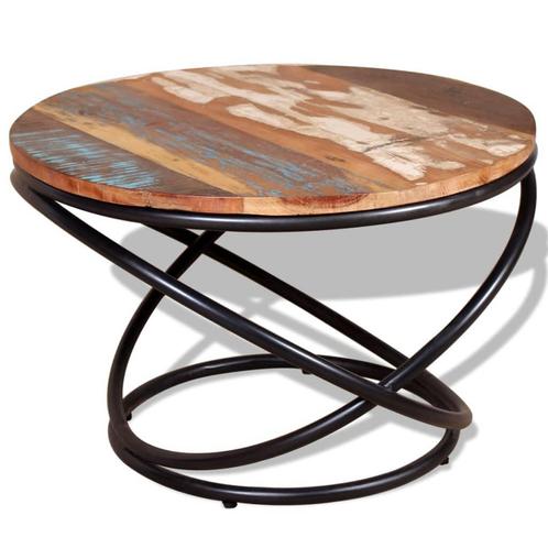 vidaXL Salontafel 60x60x40 cm massief gerecycled hout, Huis en Inrichting, Tafels | Salontafels, 50 tot 100 cm, Nieuw, Overige houtsoorten