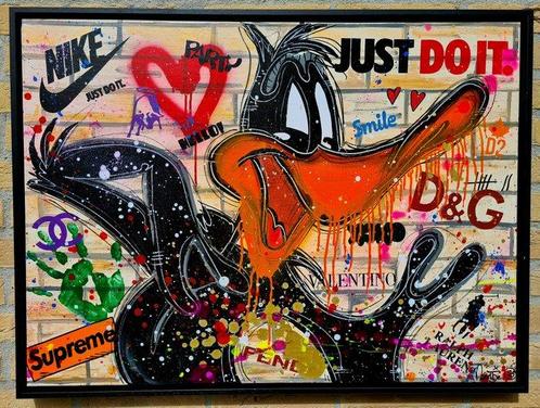 Moontje - Daffy Duck on Speed., Antiek en Kunst, Kunst | Schilderijen | Modern