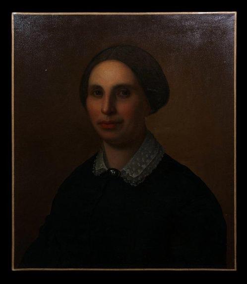 École Réaliste Française (XIX), Navolger van - La Cousine, Antiek en Kunst, Kunst | Schilderijen | Klassiek