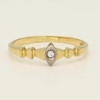 Ring - 18 karaat Geel goud - 0.04ct. tw. Diamant, Nieuw