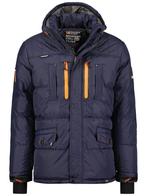 Warme Winterjas Basilboli Met Capuchon Blauw Geographical, Kleding | Heren, Verzenden, Nieuw, Blauw