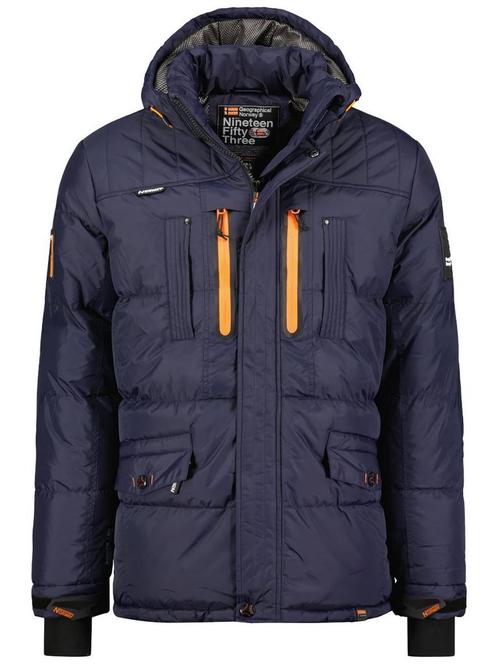 Warme Winterjas Basilboli Met Capuchon Blauw Geographical, Kleding | Heren, Jassen | Winter, Blauw, Nieuw, Verzenden