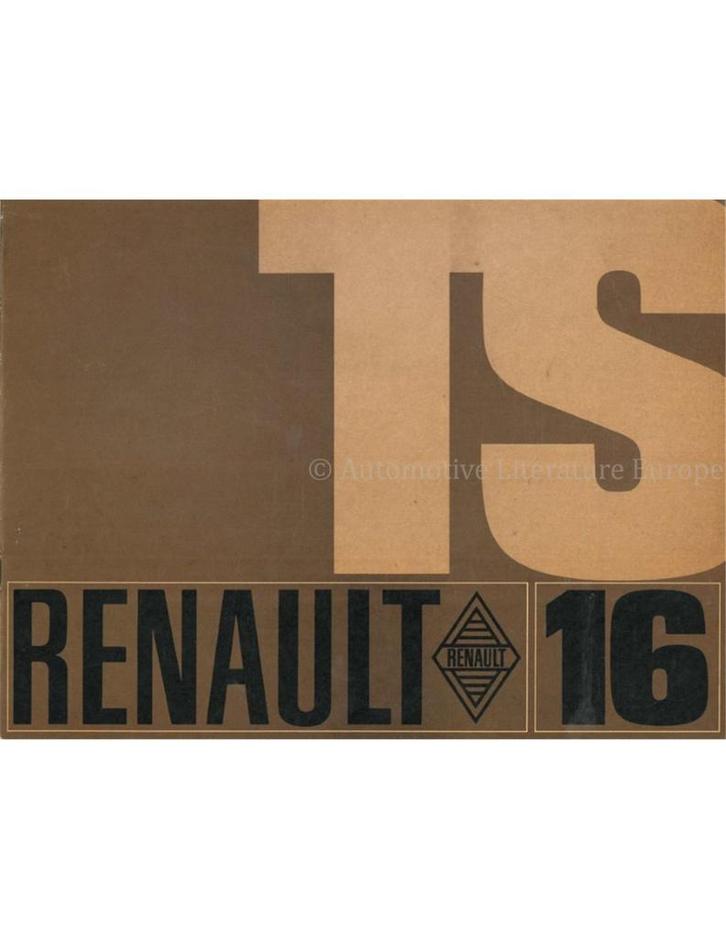 1969 RENAULT 16 TS BROCHURE FRANS, Boeken, Auto's | Folders en Tijdschriften, Renault