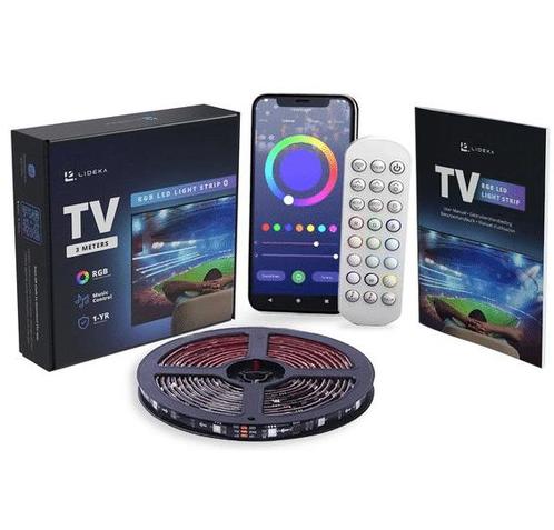 Lideka TV LED strip 3 Meter Auto USB RGB met, Huis en Inrichting, Lampen | Overige, Nieuw, Ophalen of Verzenden