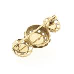 Antiek gouden broche met bloedkoraal, Gebruikt, Overige kleuren, Ophalen of Verzenden, Met edelsteen