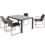 Goa Parma dining tuinset 160x95xH75 cm 5 delig HPL, Tuin en Terras, Tuinsets en Loungesets, Ophalen of Verzenden, Nieuw