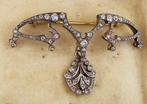 Broche - 18 karaat Geel goud, Witgoud Diamant (Natuurlijk)