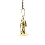 Gouden vintage hoorn hanger 14 krt, Ophalen of Verzenden, Nieuw