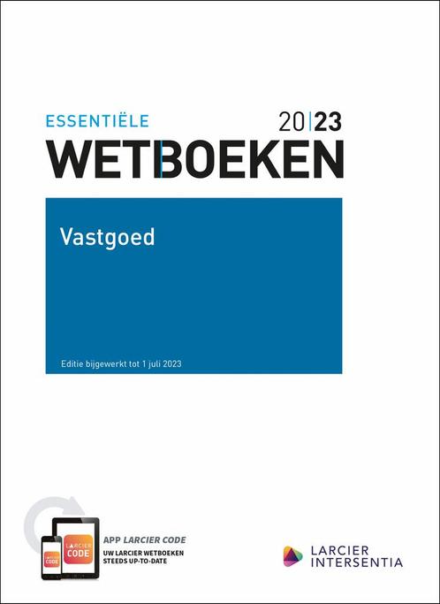 Wetboek Vastgoed - 2023 / Essentiële Wetboeken 9789400016828, Boeken, Wetenschap, Zo goed als nieuw, Verzenden