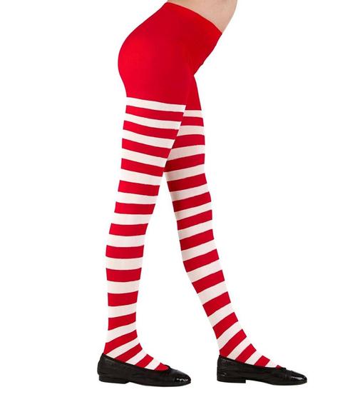 Rood Witte Panty Meisje, Hobby en Vrije tijd, Feestartikelen, Nieuw, Verzenden