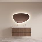 Badmeubelset BWS Riga Met Asia Wastafel Wit 140 cm Donker, Ophalen of Verzenden, Nieuw, Bad