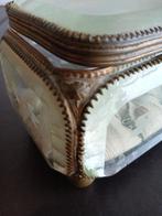 Sieradendoos - Glas, Messing, Cetim - Enorme Napoleon III, Antiek en Kunst