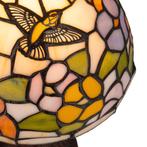 Tiffany tafellamp – Kolibrie &amp; Bloemen – Ø 20 × H 36 cm, Huis en Inrichting, Verzenden, Nieuw