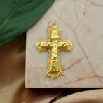 Gouden Antieke hanger van een kruis | 19e eeuws (religieus), Ophalen of Verzenden, Gebruikt, Goud, Overige merken