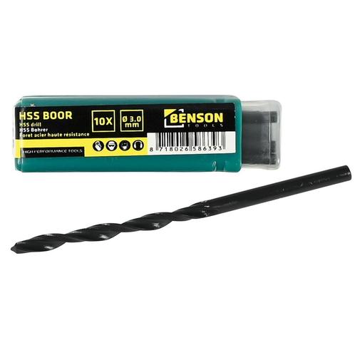Benson Metaalboren set - HSS - 3 mm - 10 stuks - Inclusie..., Doe-het-zelf en Verbouw, Gereedschap | Boormachines, Nieuw, Ophalen of Verzenden