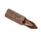 PH1 x 25 mm Phillips krachtbits - 40 stuks gehard, Nieuw, Ophalen of Verzenden