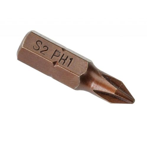 PH1 x 25 mm Phillips krachtbits - 40 stuks gehard, Doe-het-zelf en Verbouw, Gereedschapskisten, Ophalen of Verzenden