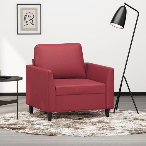 vidaXL Fauteuil 60 cm kunstleer wijnrood, Huis en Inrichting, Banken | Bankstellen, Nieuw, Minder dan 150 cm, Leer, Eenpersoons