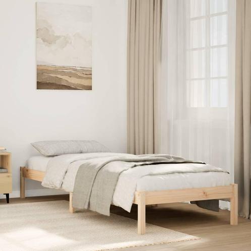 vidaXL Bedframe extra lang zonder matras massief grenenhout, Huis en Inrichting, Slaapkamer | Bedden, Bruin, Nieuw, Hout, Eenpersoons