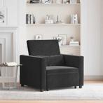 vidaXL Enkele Slaapbank met wielen Zwart 90 x 165 x 87 cm, Huis en Inrichting, Fauteuils, Verzenden, Nieuw