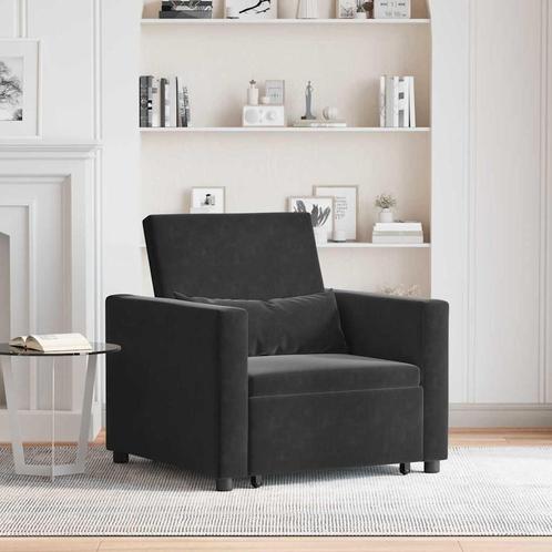vidaXL Enkele Slaapbank met wielen Zwart 90 x 165 x 87 cm, Huis en Inrichting, Fauteuils, Nieuw, Verzenden