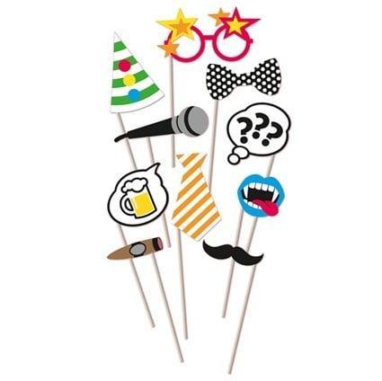 Photo booth set 10 stuks, Hobby en Vrije tijd, Feestartikelen, Nieuw, Ophalen of Verzenden