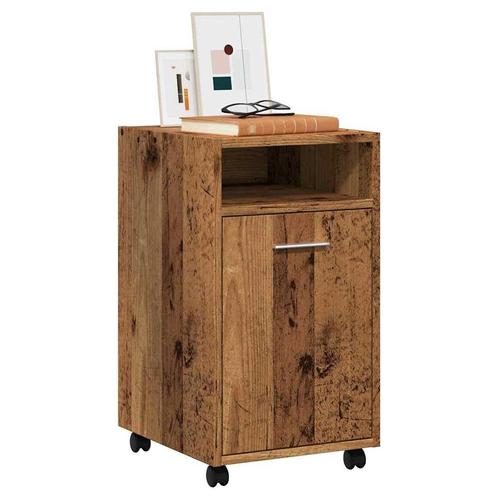 vidaXL Kast met wielen 33x38x60 cm bewerkt hout oud, Huis en Inrichting, Kasten | Overige, Nieuw, Verzenden