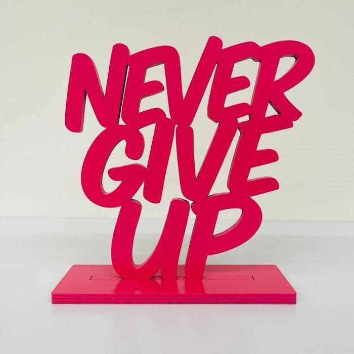 AIIROH - WoodCut - Never Give Up, Antiek en Kunst, Kunst | Schilderijen | Modern