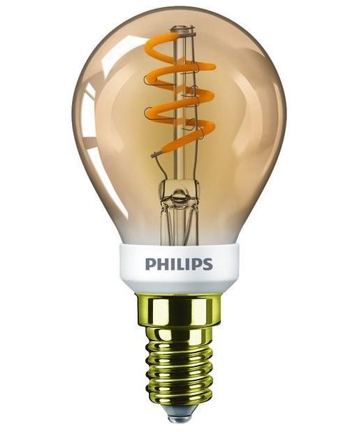 Philips LED kogellamp E14 3.5W 136lm 2000K Goud Dimbaar, Huis en Inrichting, Lampen | Overige, Nieuw, Ophalen of Verzenden