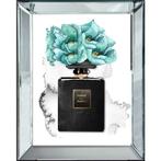 Parfum Turquoise Bloemen 50x60x4.5cm, Nieuw, Ophalen of Verzenden