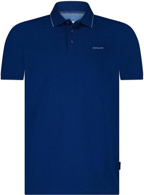 State of Art Poloshirt Piqué Kobaltblauw maat 4XL Heren, Kleding | Heren, Polo's, Blauw, Nieuw, Verzenden